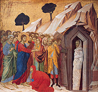 200px-'The_Raising_of_Lazarus',_tempera_and_gold_on_panel_by_Duccio_di_Buoninsegna,_1310–11,_Kimbell_Art_Museum
